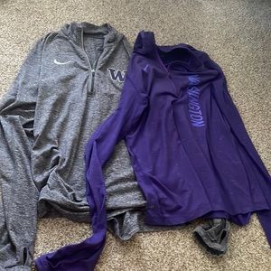 set of nike university of washington womens pullovers